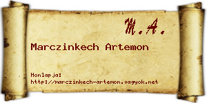 Marczinkech Artemon névjegykártya